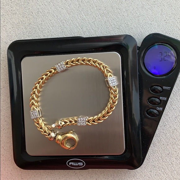 Wheat chain soft bangle bracelet 18K yellow gold - Picture 5 of 6